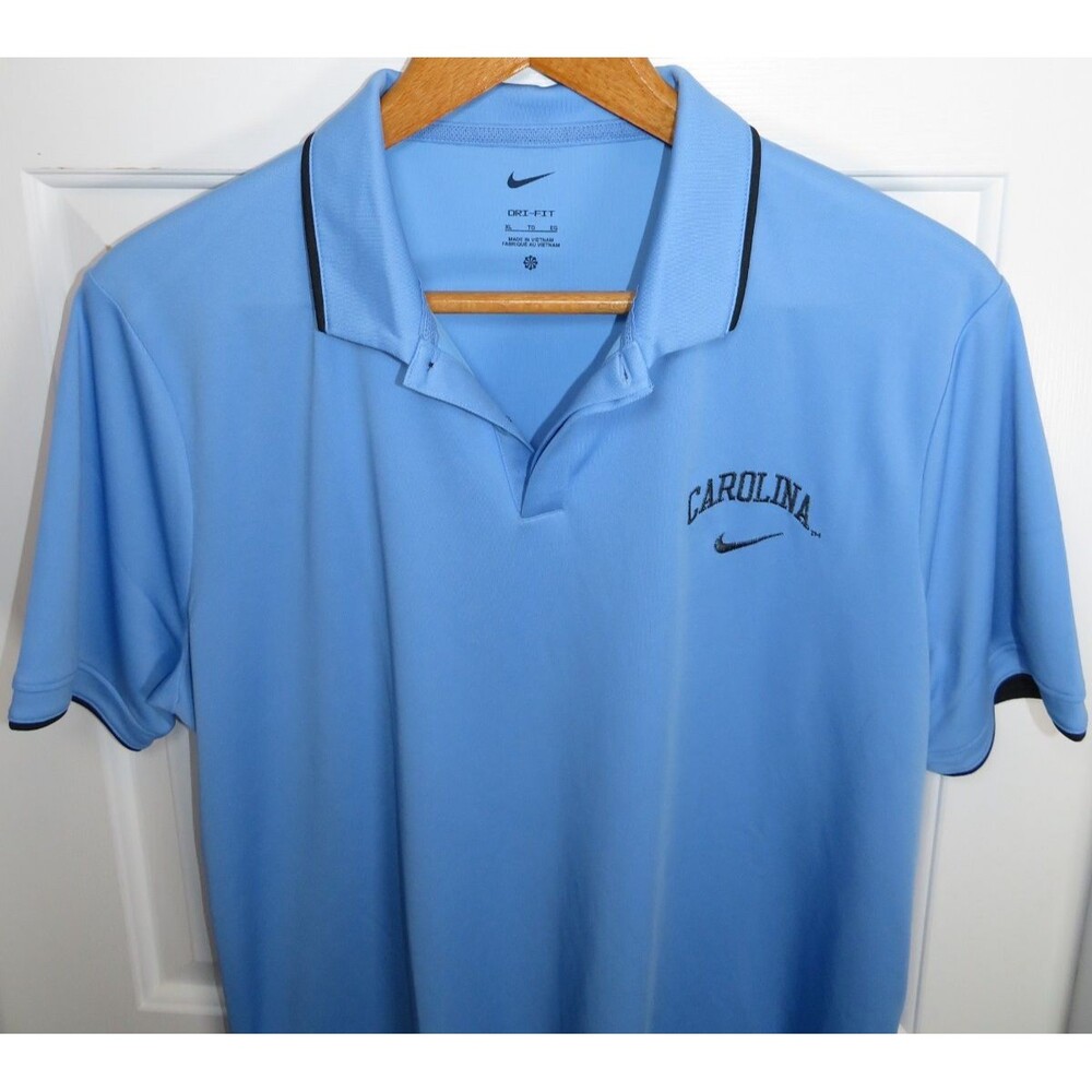 Nike Dri-FIT North Carolina Tar Heels UNC Polo Shirt Men XL Carolina Blue NCAA